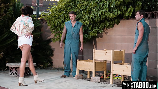 Big Ass Bisexual Beauty Cheats On Her Black Wife With Two Big Dick Workers thumbnail