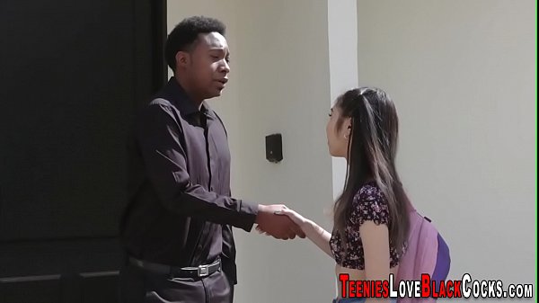 Cute Teen Sucking And Riding Black Cock And Getting Cumshot thumbnail