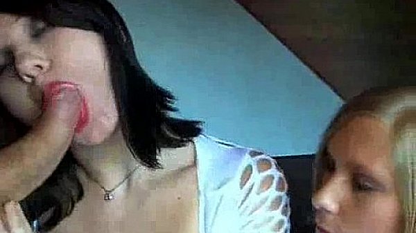 Two german bitches with stranger 