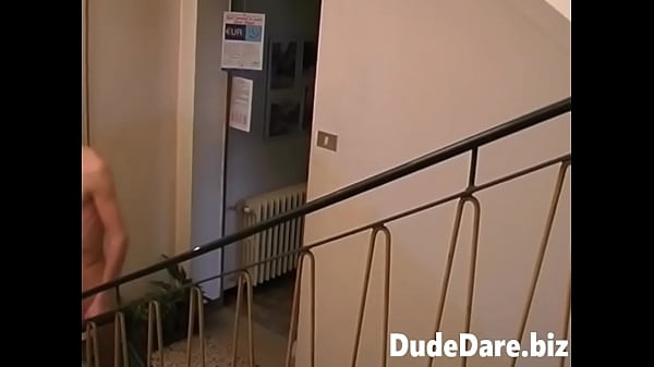 Kinky Dude Harrasses Some Poor Lad At The Staircase To Suck His Cock thumbnail