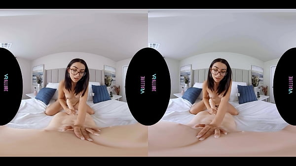 Nerdy Brunette In Glasses Rides Her Sex Doll In Virtual Reality thumbnail