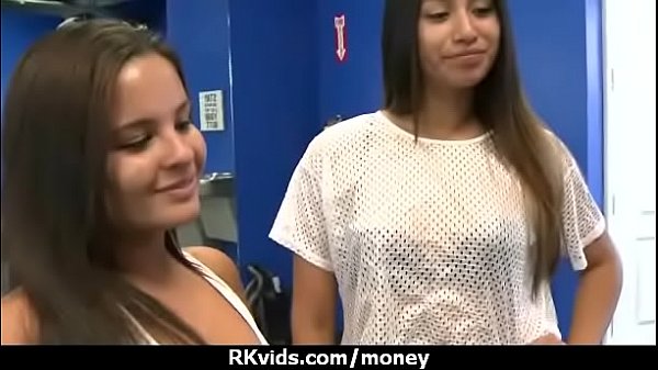 Sexy exhibitionist GFs are paid cash for some public fucking 6 