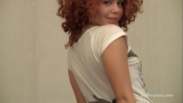 Indiscreet virgin. Pushes his legs wide and shows his hymen! 