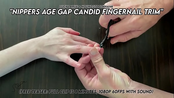 Nippers age gap candid fingernail trim with lucy larue 