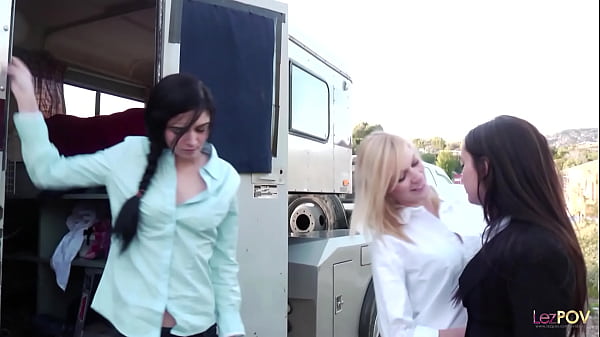 Two Young Lesbian Couple Got Caught By Another Brunette Kissing Each Other. Brunette Joins Them In A Awesome, Passionate Threesome, Having Pussy Eating, Clit Licking, Fingering Many Times. thumbnail