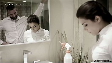 Nonton Charles Has Hired A Clearning Lady And She Does A Pretty Fucking Good Job. But He Would Like Her To Do The Job Naked, So He Forces Her To Get Naked! thumbnail