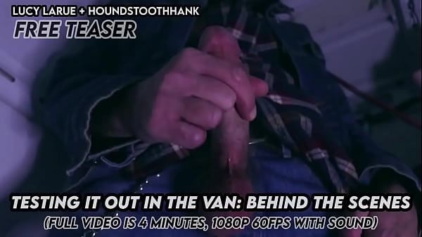 Testing it out in the van behind the scenes
