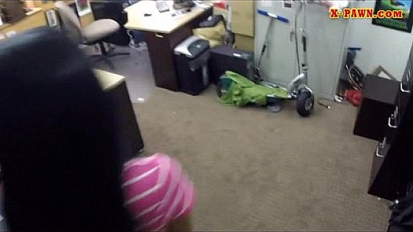 Cute girl sells her coat sells herself for some money 