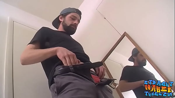 Naughty straight thug masturbates solo 
