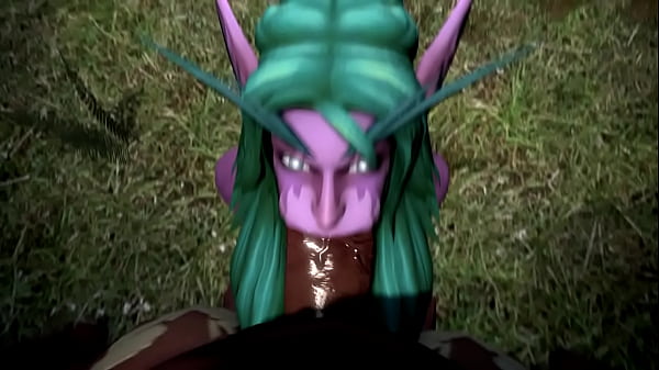 Tyrande to suck monster maghar dick