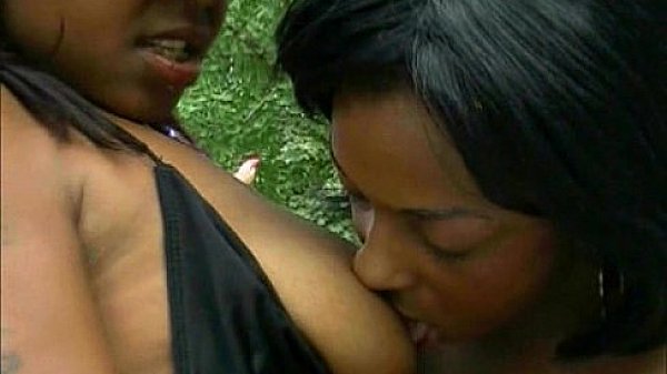 Ebony Lesbians Sharing Dildo thumbnail