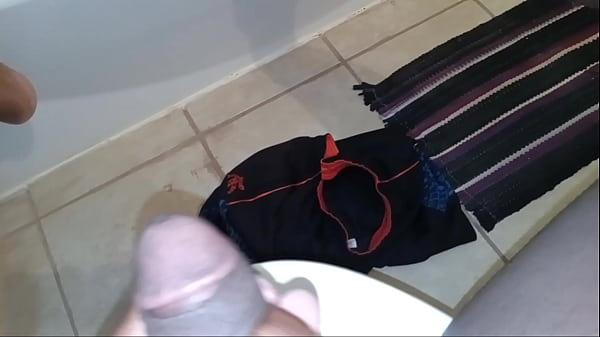Stroking in the bathroom 7