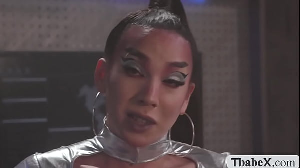 Shemale Brunette Astronaut Kasey Kei And Steve Rickz Arrives In Their Spaceship thumbnail