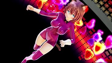 Mmd Animation By Mm3077 Pink Cat thumbnail