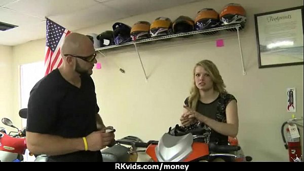 Sexy teen nails her butt on hard dick for cash 14