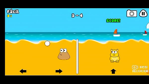 Mi Pou se coge a una ardilla en el voley