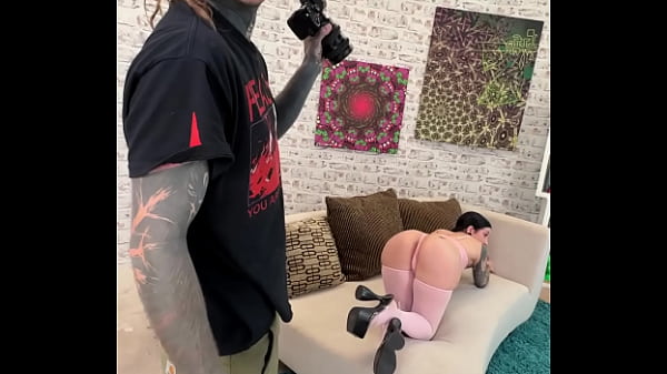 A Second Camera Secrets Tattooed Body Girl Teased in Photoshoot Before Tatttooed Man Wild Anal Ride &amp Ass to Mouth Feast