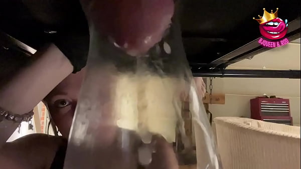 Nonton Mistress Milks His Ruined Cumshots Into A Glass Closeup thumbnail