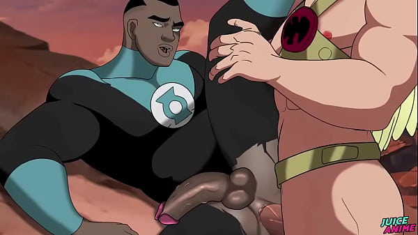 Green Lantern Swallowing Big Cocks With His Delicious Black Ass - Uncensored - Hentai Bara Yaoi thumbnail