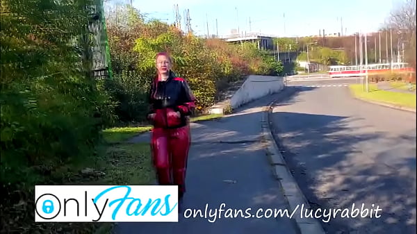 I Took My Latex Sweat Suit Outdoor On The Walk! thumbnail