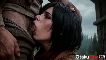 Mikasa Spreads Her Legs In Front Of An Old Priest After The Battl E With The Titans [ai] thumbnail