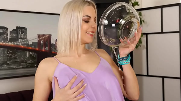 After Wetting Her Panties, Naughty Blonde Julia Parker Catches Another Stream Of Pee In A Glass Bowl And Gives Herself A Golden Shower Before She Toys Herself With A Glass Dildo thumbnail