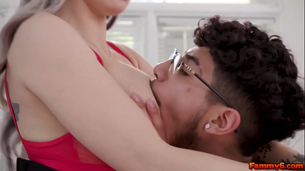 LUcky stud gets to titty fuck wifes stepmom 