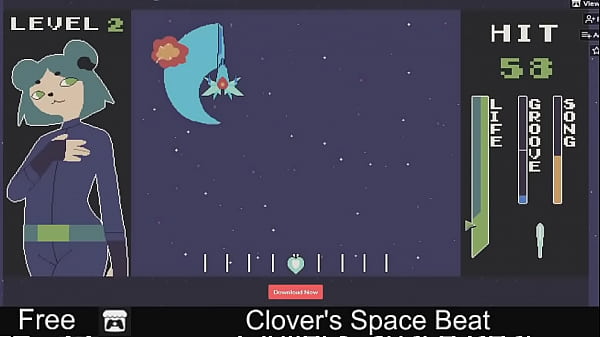 Clover's Space Beat (free Game Itchio) Rhythm, Visual Novel thumbnail