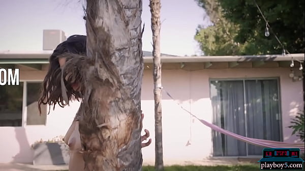 Busty And An Amazing Ass Latina Model Gets Naked In A Garden And Hammock thumbnail