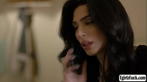 Big assed transexual Ariel Demure flirts with her staright boss Dante Colle slowly leaning towards him for kissing then blowjob and anal barebacked. 