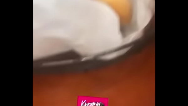 KreamyEmpress eats at restaurant with rose toy