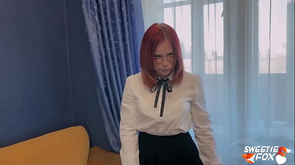 Nonton Redhead Blowjob Cock And Hard Pussy Fuck - Cum On Face thumbnail