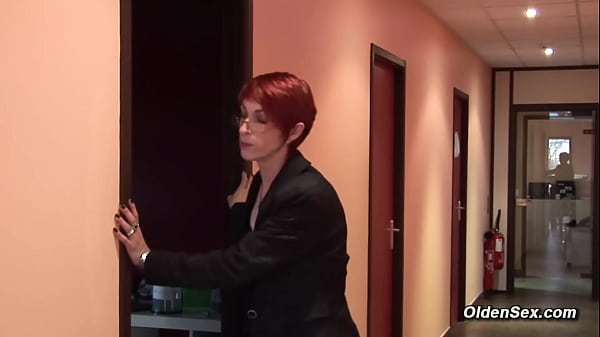 Redhead French Business Mature Lady Katy Morlait In Bent Over And Fucked In Wet Pussy From Behind By Max Casanova And His Big Cock In Condom thumbnail