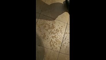 Slutty MILF Cara fingered in the lift squirts on the floor then impales herself on her dildo stuck to the hotel room window. Preview 