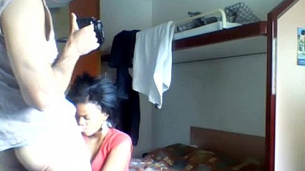 Black Hoe With Crazy Hair-do Sucks White Cock In Amateur Vid thumbnail
