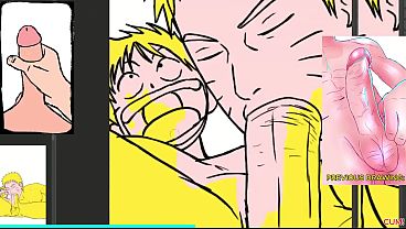Two Men Gay Blowjob - Naruto Deepthroating Luffy Big Thick Dick thumbnail
