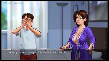 Summertime Saga (part 24) By Darkcookie - Pervert Can't Resist Sniffing Stepmom's Panties In Her Bedroom - 3d Porn Game thumbnail