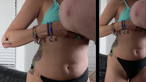 Jazmin Modeling A Two Tone Bikini For Us thumbnail