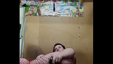 Doggy-style fuck of a huge delicious ass of a Russian gay! A huge dildo stretches his anal!
