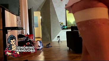 Sexy and horny nurse in costume with the short dress shows her big boobs and big booty to get huge cum multiple times 