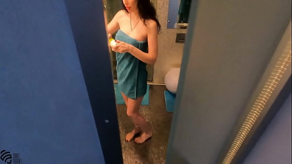 Mom caught her stepson when he was watching her and then decided to show him her sexy body with big tits . Then she sucked his big cock and asked him to cum in her mouth 