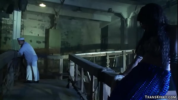 Big Tits Brunette Shemale Siren Yasmine Lee Captures Sailor Micah Andrews And Then Ties Him And Anal Fucks With Big Cock In Doggy Style Position thumbnail