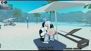 Roblox_Cheating wife fucked on_the beach while_husband_isnt looking