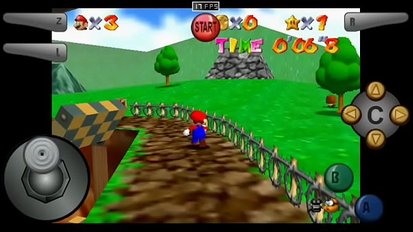 Pegando a segunda estrela no Super Mario 64 