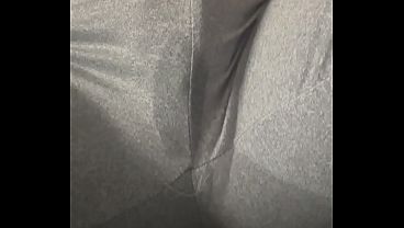 Wet pussy in grey leggings