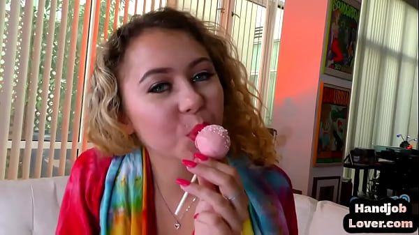 POV petite HJ loving teen talks dirty while wanks hard dick