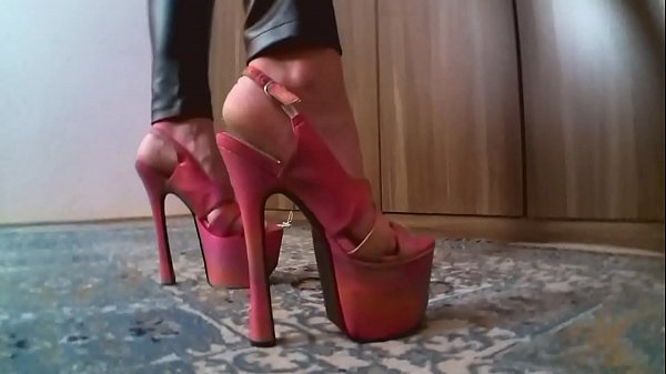 Enjoy When Kimberly Tries On Some Of Her High Heels And Poses With Them In Front Of Your Eyes. thumbnail