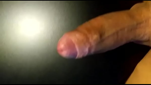 Big cock cums on the black table