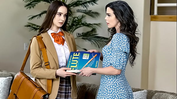 Pretty Little Cute Teen Tries Lesbian Strap-on Sex With Her Milf Tutor thumbnail