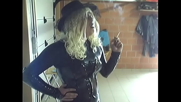 Smoking Crossdresser Loves Black thumbnail